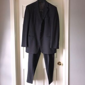 Charcoal and Purple pinstriped Hugo Boss Suit